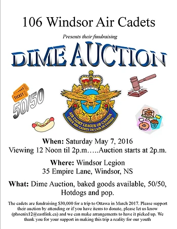 Poster for Dime Auction