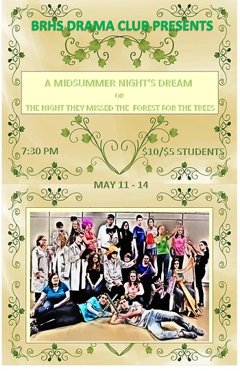 Poster for Drama Club Spring Production