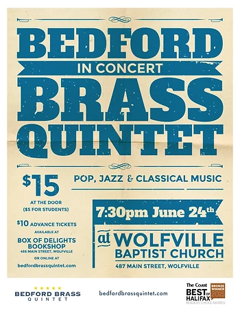 Poster for Bedford Brass Quintet