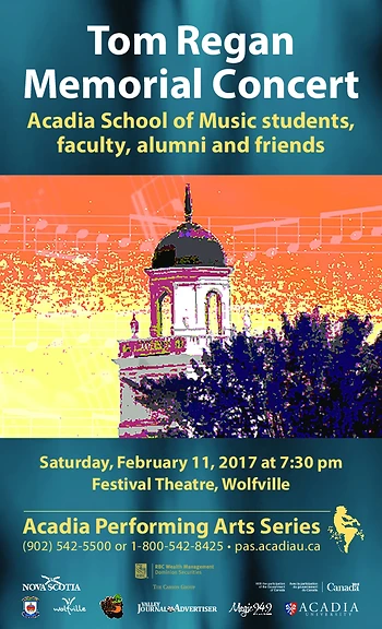 Poster for Tom Regan Memorial Concert