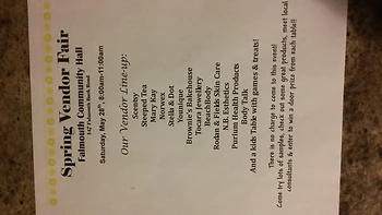 Poster for Spring Vendor Fair 