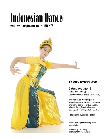 Poster for Indonesian Dance for Families
