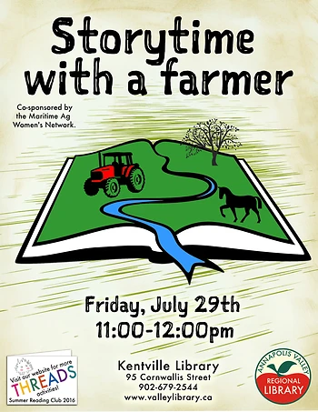 Poster for Storytime with a Farmer