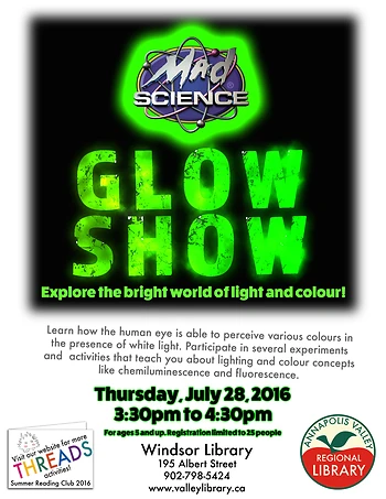 Poster for Mad Science - Glow Show