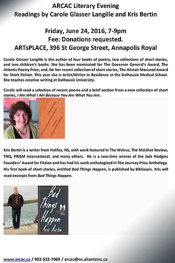 Poster for Carole Langille & Kris Bertin