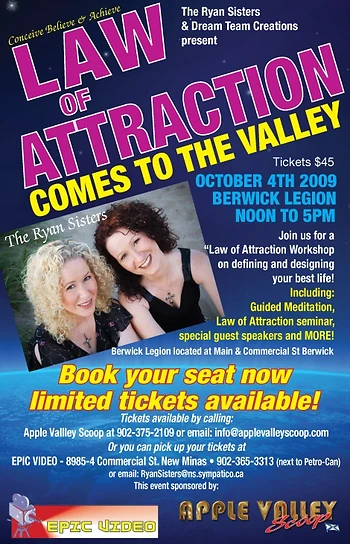 Poster for The Law of Attraction Workshop