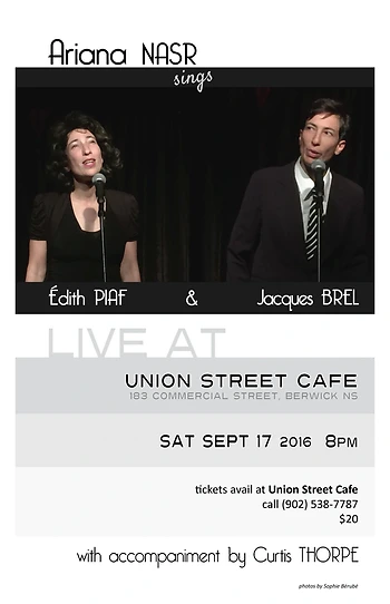 Poster for Ariana Nasr sings PIAF & BREL