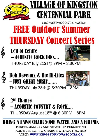 Poster for Outdoor Concert w/ Bob Deveau & the Highlites