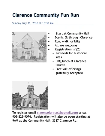 Poster for Community Fun Run
