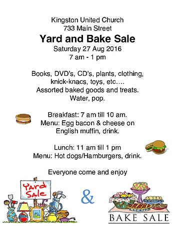 Poster for Yard and Bake Sale