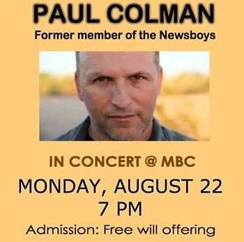 Poster for Paul Colman in concert