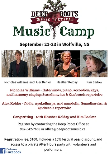 Poster for Deep Roots Music Camp