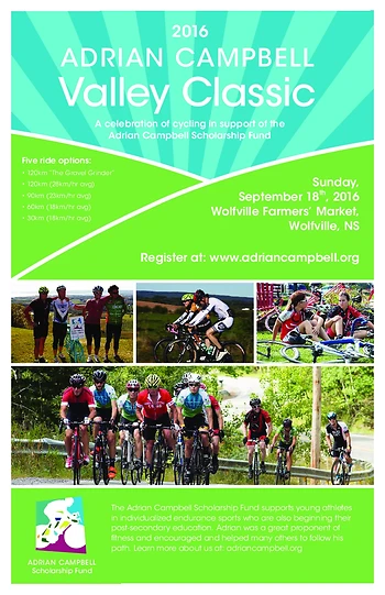 Poster for Adrian Campbell Valley Classic Cycling Tour