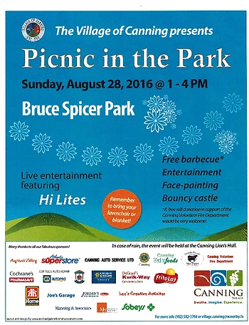 Poster for Canning Picnic in the Park