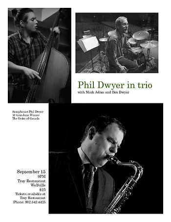 Poster for Phil Dwyer in Trio