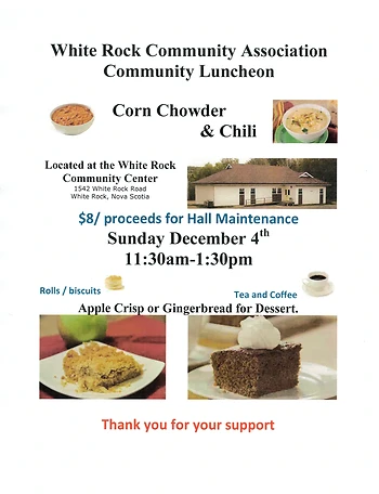 Poster for Corn Chowder / Chili Lunch