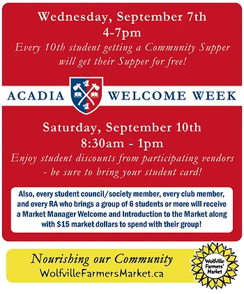 Poster for Acadia Week at the Market