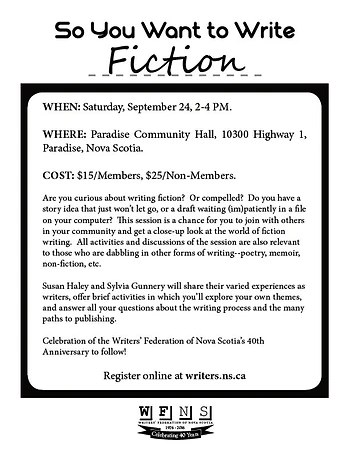 Poster for So You Want to Write Fiction
