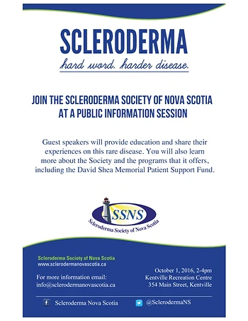 Poster for Scleroderma Information Session