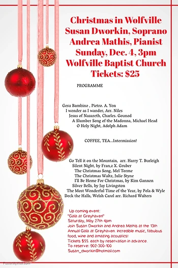 Poster for Christmas in Wolfville
