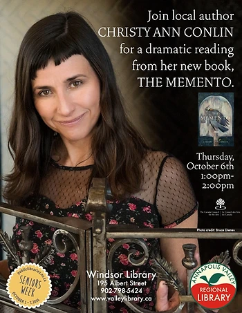 Poster for The Memento: Christy Ann Conlin author reading