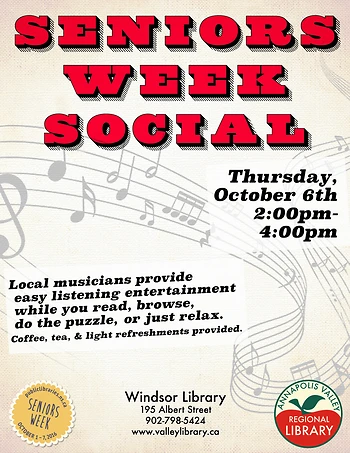 Poster for Seniors Week Social