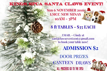 Poster for Kings SPCA Santa Claws Event
