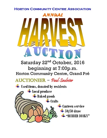 Poster for Harvest Auction