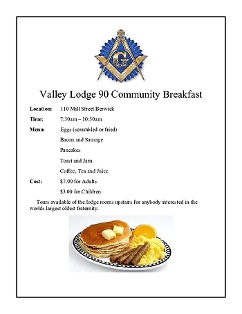 Poster for Community Breakfast