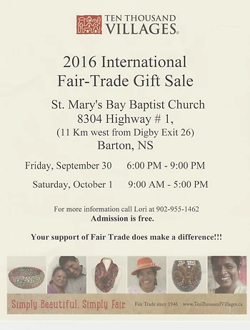 Poster for Fair Trade Gift Sale