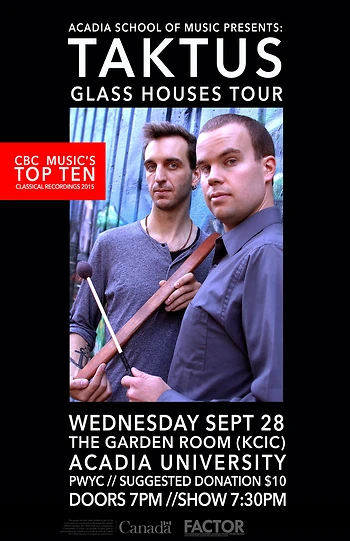 Poster for Taktus Percussion Duo