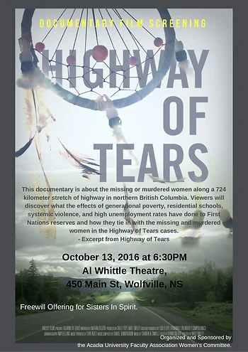 Poster for Highway of Tears Documentary