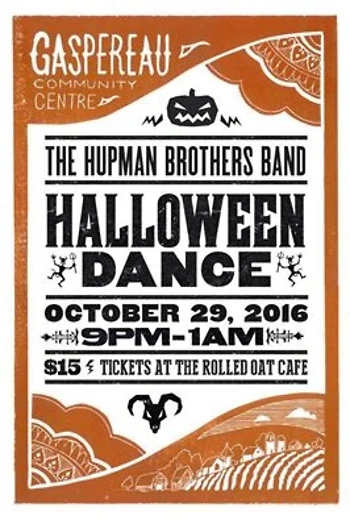 Poster for Hupman Brothers Halloween Dance