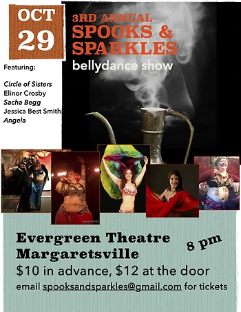 Poster for Spooks & Sparkles Bellydance Show