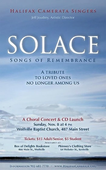 Poster for Halifax Camerata Singers