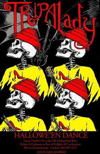 Poster for TripALady Hallowe'en Dance