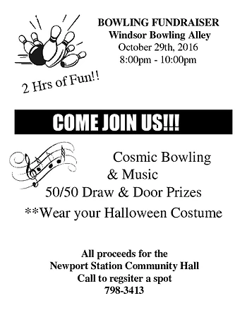 Poster for Halloween Bowling Fundraiser