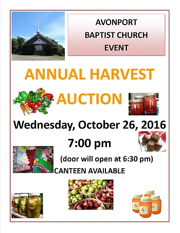 Poster for Harvest Auction