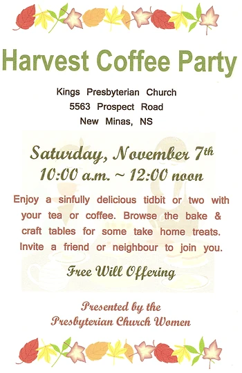 Poster for Harvest Coffee Party