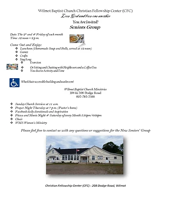 Poster for Seniors Group