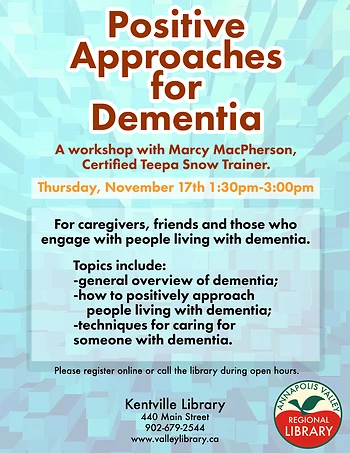 Poster for Positive Approaches for Dementia