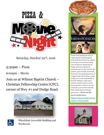 Poster for Pizza & Movie Night