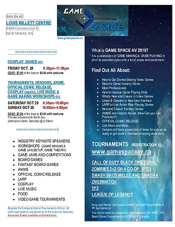 Poster for Game Space AV