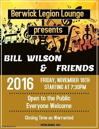 Poster for Bill Wilson & Friends