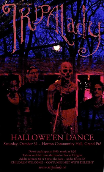 Poster for TripALady Hallowe'en Dance!