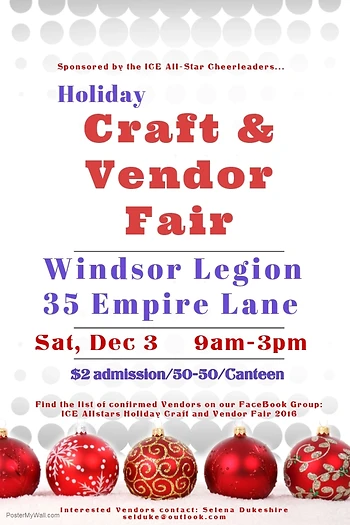 Poster for Holiday Craft and Vendor Fair
