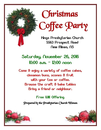 Poster for Christmas Coffee Party