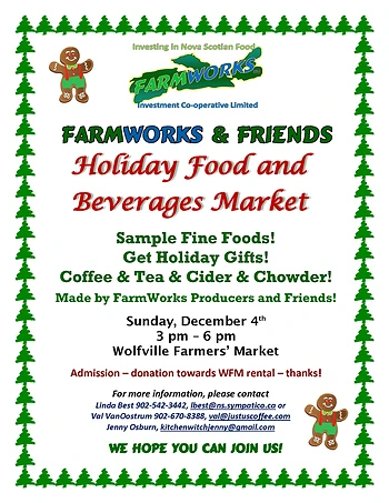 Poster for FarmWorks Holiday Market
