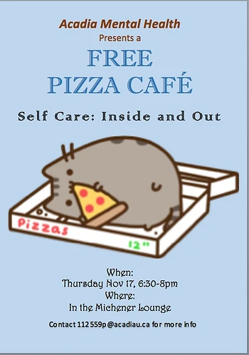 Poster for Pizza Cafe: Self-care