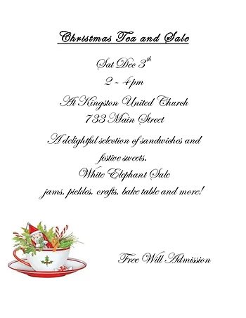 Poster for Christmas Tea and Sale